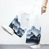 Men's Pants Streetwear Men Harem Printing Jogging Oversized Loose Casual Male Wide-leg Vintage Summer