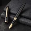 Pennor Hongdian 660 Wood Fountain Pen Natural Handmased Jupiter Lucky Star Black Woods Beautiful Pen EF/F 0,38/0,5mm Writing Ink Pen