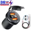 New 12v Car Usb Charger Socket Quick Charge Car Charger QC3.0 USB C Port Cigarette Lighter Socket Voltmeter Auto