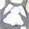 Rompers Baby Rabbit Knitted Clothes Born Boys Bunny Girl Jumpsuits Infant Bebes Mother Kids Easter Outfit Costume 230811 Drop Delive Dhcjk