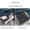 Plånböcker Nya herrplånbok Kvalitet Korta Purses Denim Tyg Män Business Wallet Card Holder Man Zipper Purse Coin Bag Portefeuille Homme