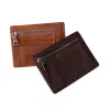 Innehavare Genodern ny smal korthållare med blixtlåsmynt liten plånbok för män mini handväska för manlig funktionskort plånbok