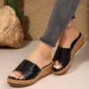 Kvinnor Sandaler Hemp Wedge Heels Sandalias Mujer Platform Summer Wedges Shoes For Footwear Slippers 240409