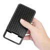 Holdants 2023 Slim Antiside Carte Holder RFID Blocking Blocking Carbon Fibre Slide Portefeuille pour hommes Femmes Male Femelle CARTE MARCH