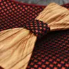 Mahoosive 3D Design Mens Mens Pocket Square Tie Set Set Wood Gravatas Bowties Свадебное дело