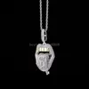 Ins Big Mouth Spitting Us Dollar Exaggerated Modeling Personalized Hip Hop Pendant Full of Zircon Trendsetter Necklace Bling Gemstone Bijoux