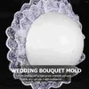 Decorative Flowers Artificial Flower Holder Greenery Decor Bouquet Holders Wedding Handle Bridal Plastic Bride DIY Floral