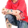 10PCS Tattoos for Children Transfer Kids Mini Waterproof Festival Glitters Face Unicorn Animals Stickers 240418