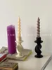 Candle Holders Klicka på Twist Ceramic Candlestick Decorations Retro Medieval Vintage Home Decoration Shop Display