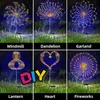 1/2/4st Solar Led Firework Fairy Light Outdoor Garden Decoration Lawn Pathway Light For Patio Yard Party Christmas Wedding 240408