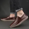 Casual Shoes Quality Brand Flats Men Cow Leather Men's Dress British Breathable Groom Platform Wedding Business Male