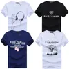 T-shirts voor heren Texiwas 4pcs Nieuw modemerk trend print slanke fit t-shirt mannen tee o-neck casual heren t-shirt katoen t shirts plus size m-5xl J240419