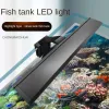 Akvarier Akvarium LED Light Fish Tank LED Reef Ljus med justerbar klämma, 1055 cm, 514W Naturliga blå vita lampor, 3 belysningslägen