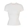 Ski * Ms Kardashian Pure Desire Sexy Spicy Girl Thread Short Sleeved T-shirt for Women Xia Yimengling Same Style Slimming Strike