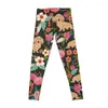 Active Pants Dachshund Dog with Flowers Leggings Sport Shoes Women