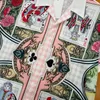 Summer Men Hawaiian Shirts Streetwear Vintage Poker Floral Pattern Patchwork Print Beach Shirt Hip Hop Casual Holiday Tops 240412