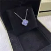 Luksusowa miłość designerka designerka urok naszyjniki dla kobiet lekki fioletowy kamień diamentowy got sailormoon siostra wielorybu łańcuch moissanite