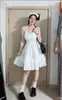 Robes décontractées mode coréenne Backless noire mini-robe femme harajuku blanc lolita street streetwear tenues