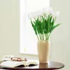 Fiori decorativi 10pc tulipani artificiali Vase Vase Mini simulazione Decorazione per tulipani Forniture per matrimoni Decorazione