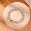 Geomancy Accessory Sterling Chinese Hotan Jade Hand String Nouvel An Gift Sier Guofeng Shore Koi Bracelet