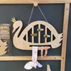 Decoratieve beeldjes houten zwaanwand ornament kinderen baby haar clips houder houder organisator sieraden opslag van Noordse stijl kinderdagverblijf decor pografie pography