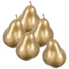 Party Decoration 5 Pcs Simulation Pear Model Dining Table Home Artificial Fruits For Lifelike