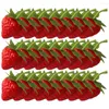 Decoração de festa 40 PCs simulados Strawberry Kids Toys Food Simulação Artificial Morangos Modelo de Frutas Plásticas