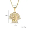 Cup Temu Jersey World Number Gold plated Pendant Necklace