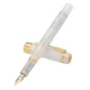 Pennor Uppgraderad version Jinhao 100 Mini Harts White Fountain Pen Golden Clip EF/F/M/Bent Nib med Converter Office Writing Gift Ink Pen Pen