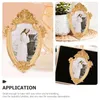 FRAMENTOS 3 PCS Mini Po Po Frame Jóias de Desktop Display Gold Picture Decorative