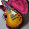 G LP Standard Electric Guitar Honey Peach Blossom Heart Body Neck kan anpassas efter krav