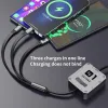 Three in one compact, convenient, and scalable 100W fast charging, suitable for Xiaomi, Apple, Android, and car chargers