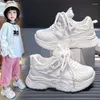 Chaussures décontractées Girls Sports Summer Breathable Surface Enfant's Small White Big Big Child Daddy Spring and Automne