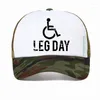 Boll Caps Leg Day Graphic Novelty Sarcastic Funny Baseball Cap Fashion Casual Sun Shade Hat Summer Mesh Breattable Snapback Hats