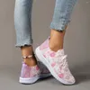 Casual Shoes Plus Size 43 Sneakers Women Mesh Breathable Soft Sole For 2024 Printed Women's Zapatillas Mujer