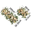 50100cm DIY Wedding Bloem Wall Decoratie Arrangement Leveringen Silk Peonies Rose Artificial Floral Row Decor Wed Arch achtergrond 240407