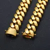 Hip Hop Jewelry 20mm Heavy Luxury 18K Real Gold Plated Custom Solid Cuban Miami Cuban Link Chain Necklace For Men Wholesale 240418