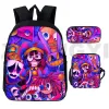 Sac à dos mignon The Amazing Digital Circus School Back Pack pour garçons Sport Outdoor Mochilas 3 en 1 Sac à dos 3D Sac à dos 3D