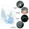 Väskor 20/30 st tydliga presentpåsar Återanvändbara transparenta nuvarande väskor med handtagsknapp S/M PVC Wrap Tote Waterproof Party Packaging Bag