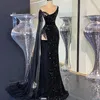 Abiti per feste 123 Trend Black One-Shoulder Mermaid/Trumpet Long Seques Abiti da sera lunghi/abiti da ballo da spicco formali