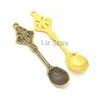 Schmuck Retro legiert Form Vintage Accessoire Scoop Charme Anhänger Halskette Schlüsselbund Anhänger kleiner Löffel DIY Accessoires Th0849 S