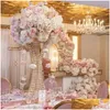 Party Decoration 3 PCS Akryl Centerpiece Crystal Table Centerpieces 80 cm Pelar Road Leads Vase Diy Drop Delivery Home Garden Festi Otlae