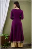 Etnische kledingontwerper Nieuwste Bollywood Purple Suit Anarkali Salwar Kameez -jurk