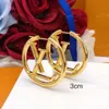 GOLD -Hoop -Ohrringe Designer -Qualität, hoher Widerstand, 18k Gold, Mädchenmode müssen haben