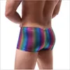 Underpants Design Rainbow Mens Sexy Shiny Bright Colorful Boxers Fashion Underwear