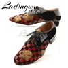 Dance Shoes Ballroom Latin Men Jazz Sneakers For Low Heel Professional Or Practice Dancing Large Size 38-50