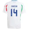 2024-25 Puchar Euro 22 Zaniolo piłka nożna Jersey 8 Jorginho 19 Frattesi 14 Chiesa Donnarumma Retegui Barella Pellegrini di Lorenzo Zestawy koszuli piłkarskie Yidali