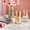 Vazen ins stijl geleidelijk kleurrijke glazen vaas droge bloem arrangement fles woonkamer en slaapkamerdecoratie