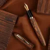 Pens Majohn M6 Fountain Wood Fountain Pen à la main à la main naturel Iridium stylo fin 0,5 mm pour écrire des bureaux scolaires