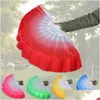 Other Festive Party Supplies Chinese Dance Fan 5 Colors For White Bone Wedding Folding Hand Drop Delivery Home Garden Dhkke